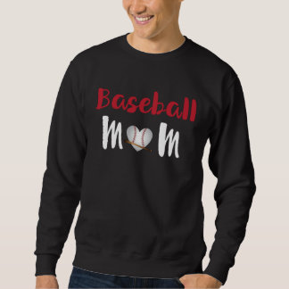 Moletom Cute Baseball Player Mom Heart Shape Baseball Fans