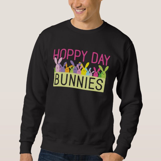 Moletom Cute Bunny Rabbit Hoppy Day Bunnies Happy (Frente)