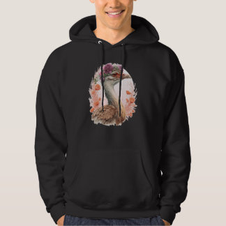 Moletom Cute Bustard Bird Watching Flower Crown Floral Bir