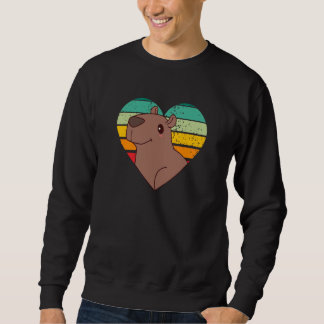 Moletom Cute Capybara Retro Heart Shape Vintage