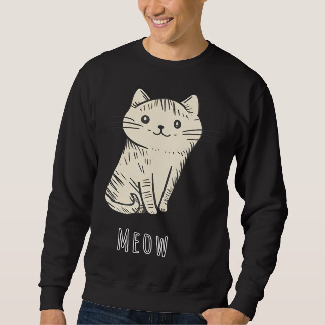 Moletom Cute Cat   For Womens and Mens Cat Mom and Cat Dad (Frente)