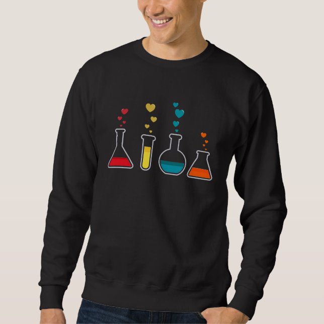 Moletom Cute Chemistry Hearts Science Valentines  Nerd (Frente)