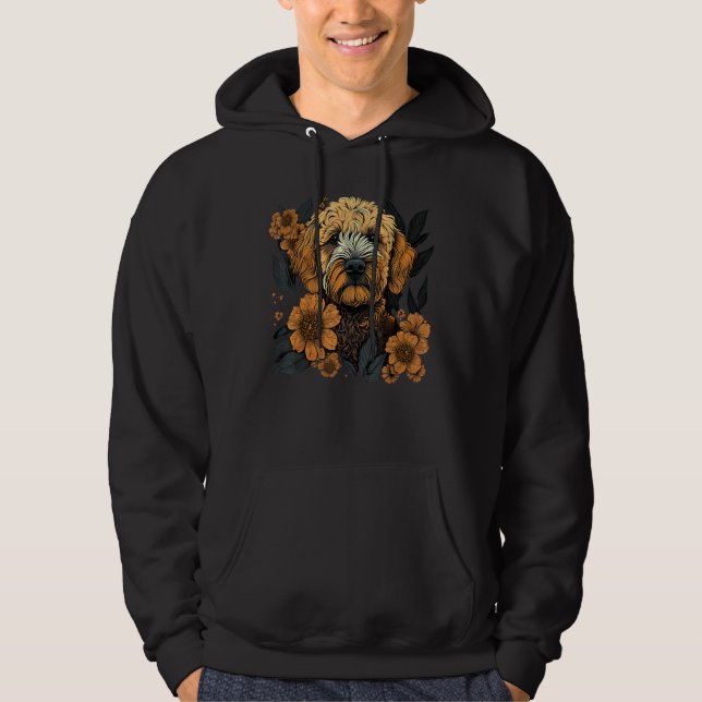 Moletom Cute Flower Goldendoodle summer Floral Golden Dood (Frente)