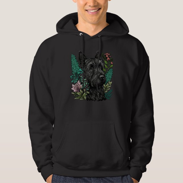 Moletom Cute Flower Scottie summer Floral Scottish Terrier (Frente)
