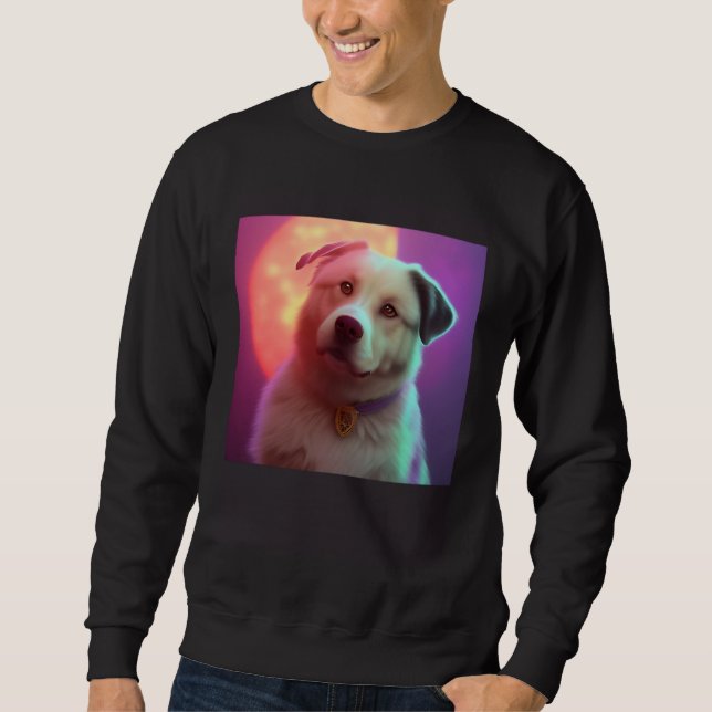 Moletom Cute Fluffy Labrador Retriever Beagle Dog Sunset P (Frente)