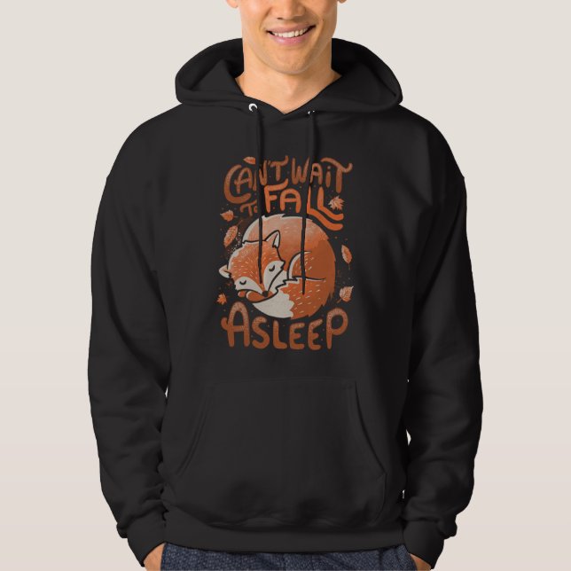 Moletom Cute Fox Can t wait to fall a sleep Leaves Foxy (Frente)