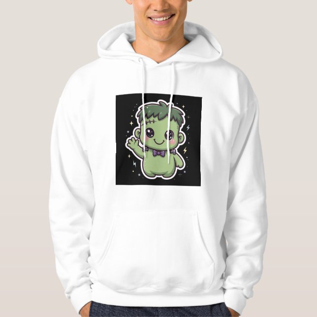 Moletom Cute Frankenstein Monstro Casaco com Capuz de Hall (Frente)