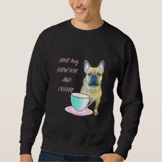 Moletom Cute Frenchie ama meu francês e café francês B