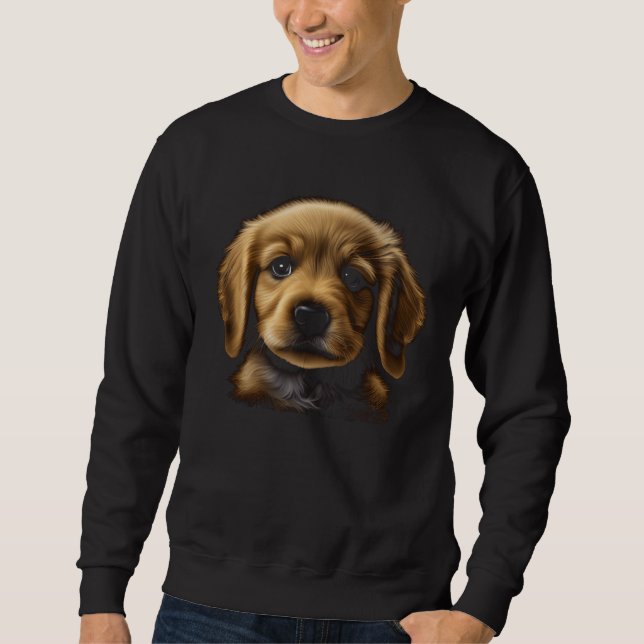 Moletom Cute Golden Retriever Puppy Graphic for Men Women  (Frente)