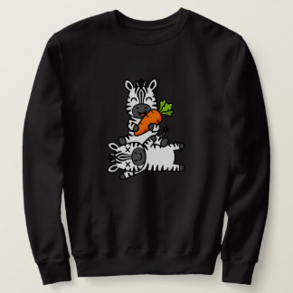 Moletom Cute Happy Zebra with Carrot Cartoon Fun Animal