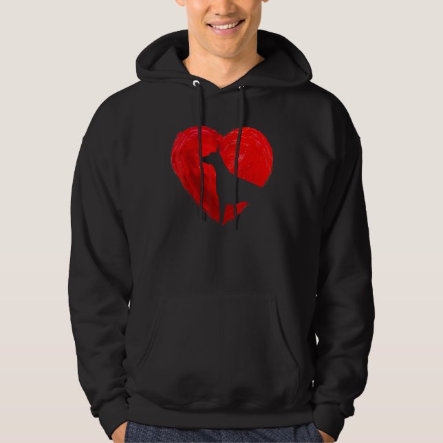 Moletom Cute Heart Doberman Dog Valentines Day Puppy Lover (Frente)
