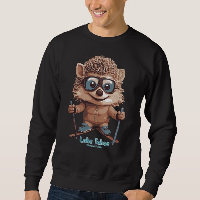 Moletom Cute Hedgehog Lake Tahoe Ski (Frente)