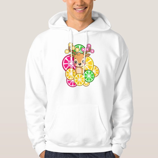 Moletom Cute Kawaii Citrino Cervo Limão Laranja (Frente)