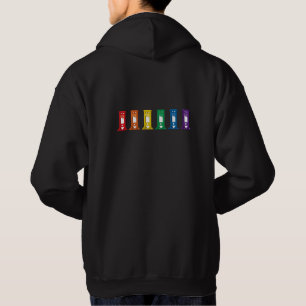 Moletom Cute Kawaii Rainbow Guillotine Pride Black Hoodie