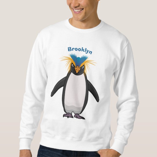 Moletom Cute macaroni penguin cartoon illustration (Frente)