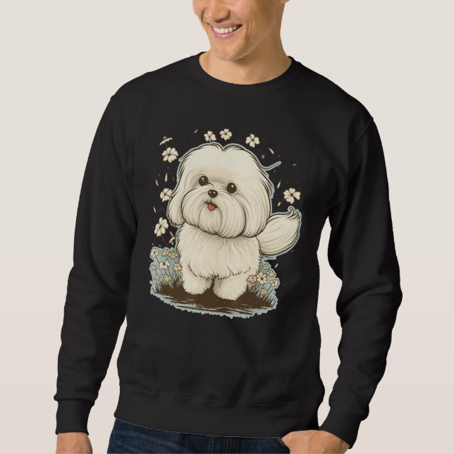 Moletom Cute Maltese Dog on Maltese dog  5 (Frente)