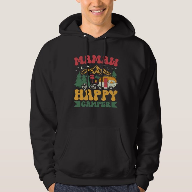 Moletom Cute Mamaw Of The Happy Camper Groovy Camping Trip (Frente)