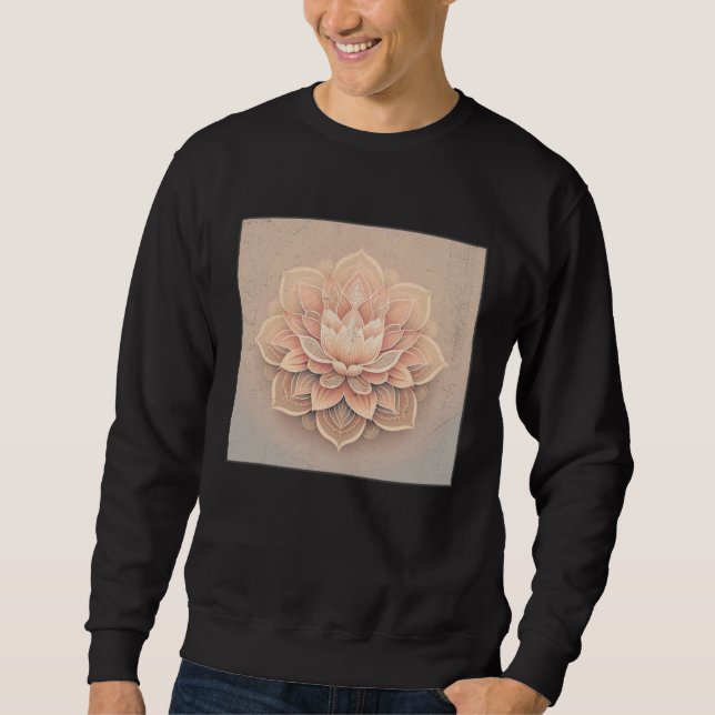 Moletom Cute Mandala Lotus Flower Illustration Unique Wome (Frente)