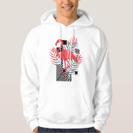 Moletom Cute Men's Red Flamingo Pattern Hoodie - Tropical 