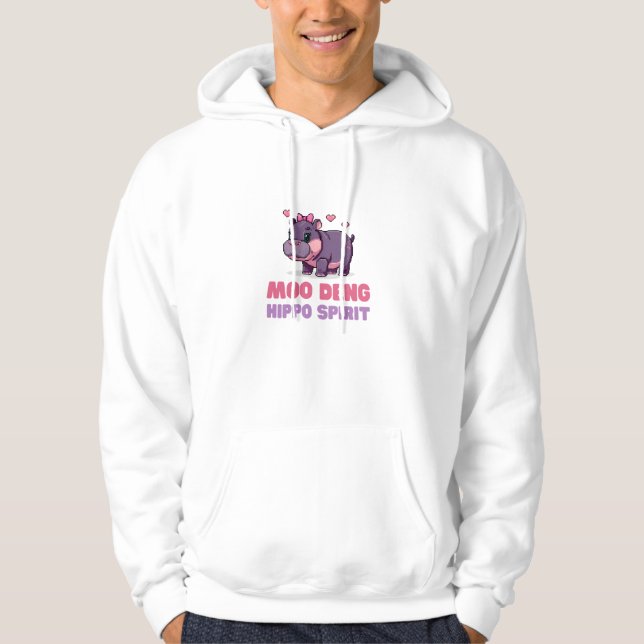 Moletom Cute MOO DENG HIPPO SPIRIT Pixels (Frente)