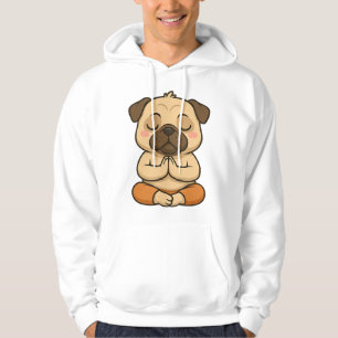 Moletom Cute pug yoga meditação relaxamento desenho animad