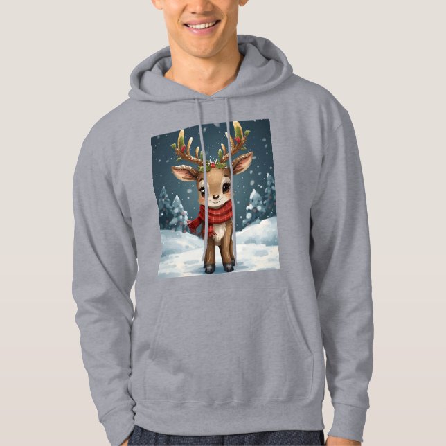 Moletom Cute reindeer christmas cozy winter wear for  (Frente)