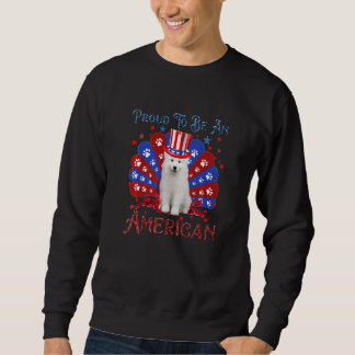 Moletom Cute Samoyed Flag Feliz 4 De Julho