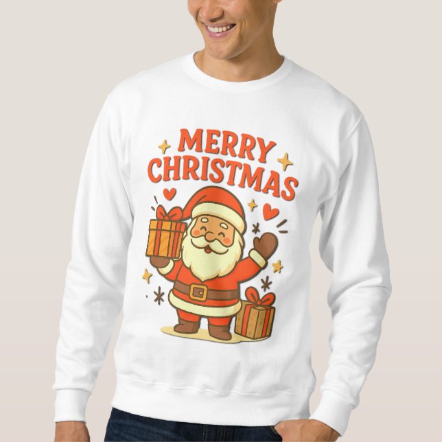 Moletom  Cute Santa Claus Christmas Art –  Merry Christmas (Frente)