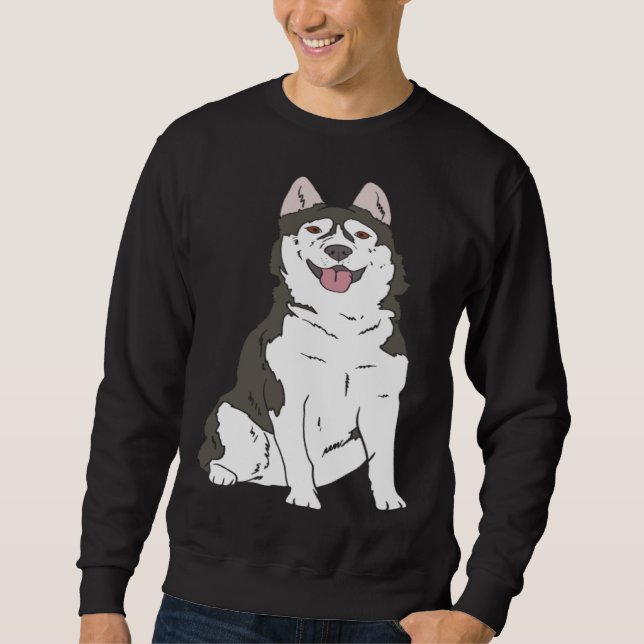 Moletom Cute Siberian Husky dog  Husky graphics (Frente)