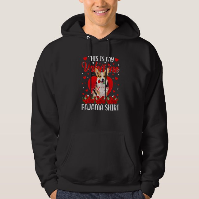 Moletom Cute This Is My Valentine's Day Corgi Dog Pajama P (Frente)
