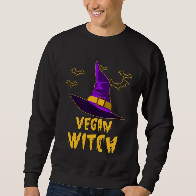 Moletom Cute veganism Halloween Matching Couples Vegan Wit (Frente)