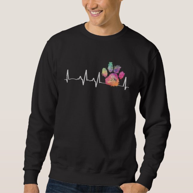 Moletom Cute Veterinarian  Rainbow Paw Print Heartbeat Vet (Frente)