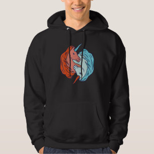 Moletom Cute Vintage Retro Yin Yang Unicorns Unicorn Lover