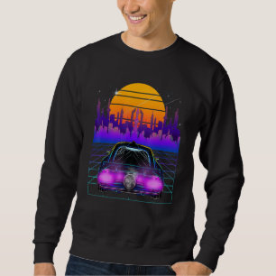 Moletom Cyberpunk Car Vaporwave Aestético Ulun Gam Retro