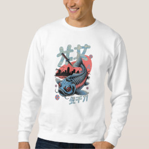 Moletom Cyberpunk Koi - Peixes Japoneses Futuros