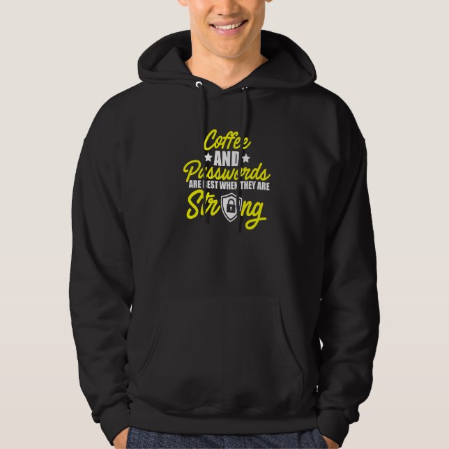 Moletom Cybersecurity IT Analyst Coffee Certified Tech Sec (Frente)