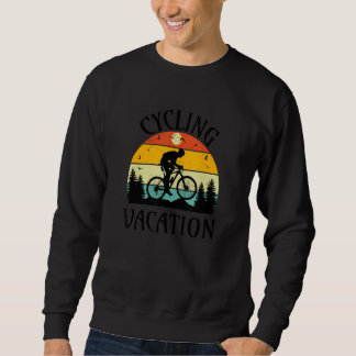Moletom Cycling Vacation Vintage Sunset Cyclist And Bicycl