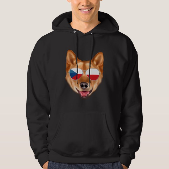 Moletom Czech Flag Finnish Spitz Dog Czech Republic Pocket (Frente)