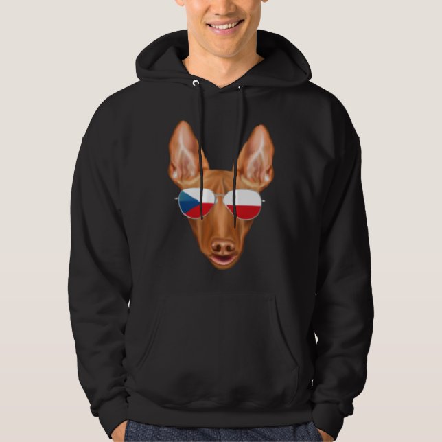 Moletom Czech Flag Pharaoh Hound Dog Czech Republic Pocket (Frente)