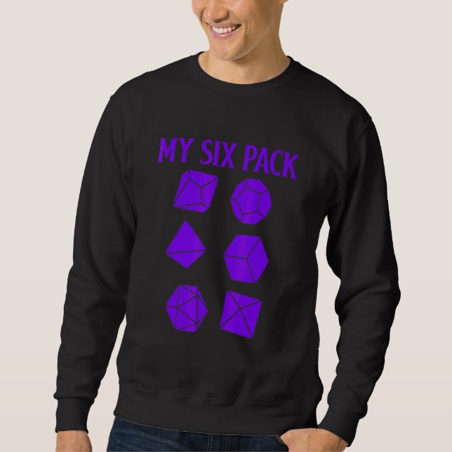 Moletom D20 Dice Rpg Dragon Gamer Check Out My Six Pack D (Frente)