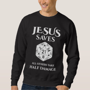 Moletom D20 Jesus salva Todos os outros sofrem metade de d