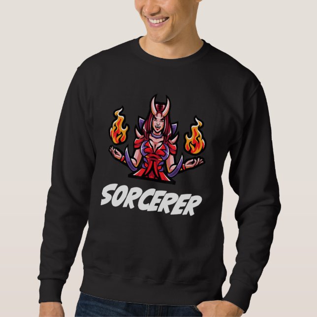 Moletom D20 Rpg Dragões Tabletop Dungeon Classe Sorcerer (Frente)