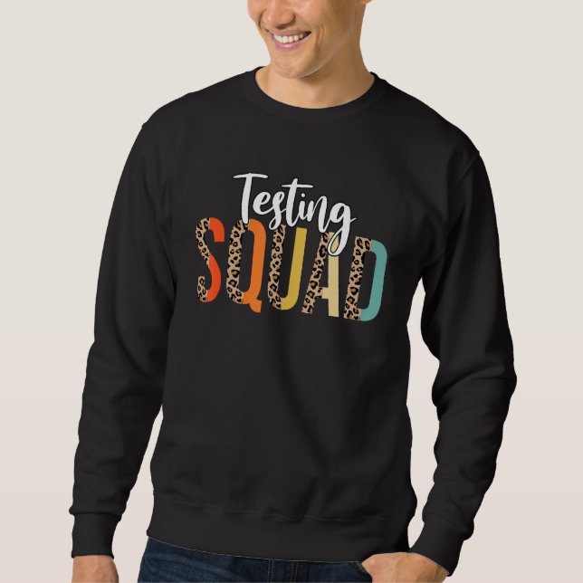 Moletom Da de teste motivacional ao quadrado para teste de (Frente)