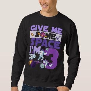 Moletom Dá-me espaço. Sou 3 Astronauta de Aniversário 3º P