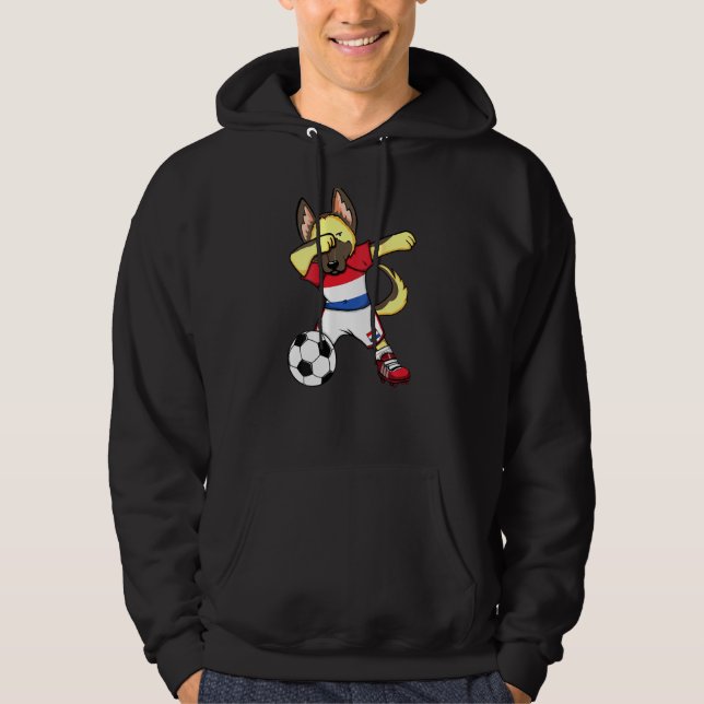 Moletom Dab German shepherd Netherlands Soccer Fans Jersey (Frente)