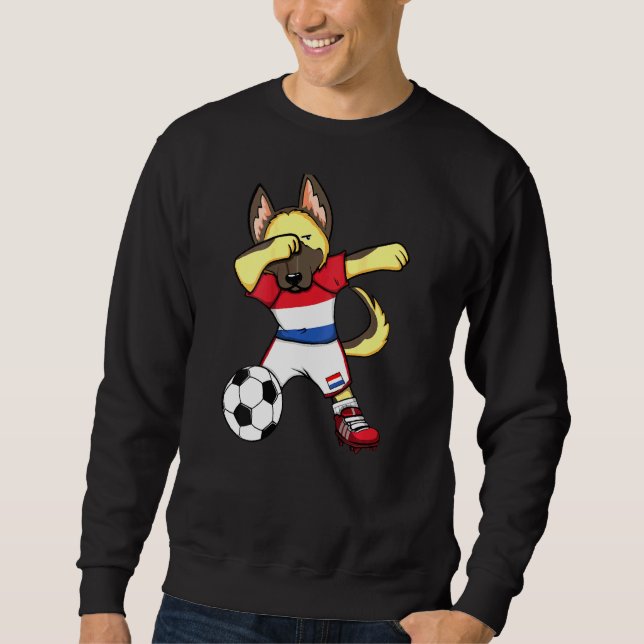 Moletom Dab German shepherd Netherlands Soccer Fans Jersey (Frente)