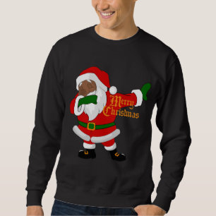 Moletom dabbing black santa claus