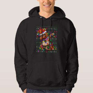 Moletom Dabbing Cat Fairy Lights Ugly Christmas Sweater Co