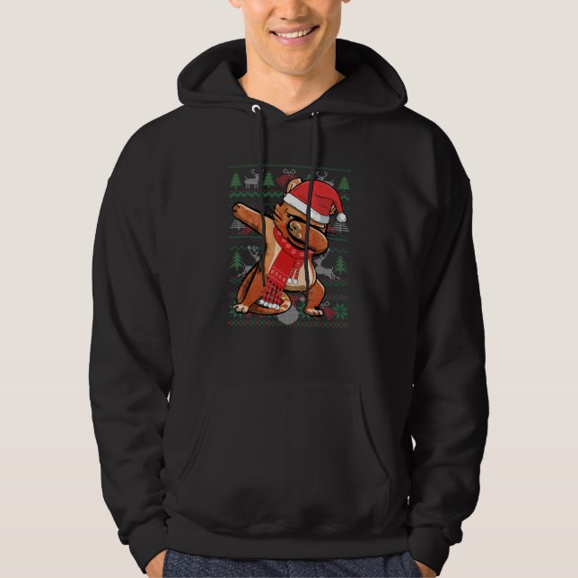 Moletom Dabbing Cat Ugly Christmas Sweater Foco Cos (Frente)