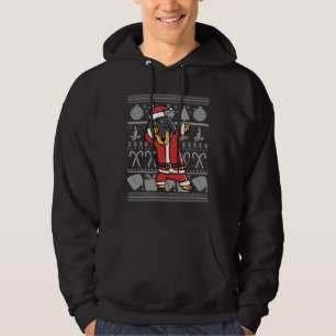 Moletom Dabbing Dachshund Ugly Christmas Sweater Graphic